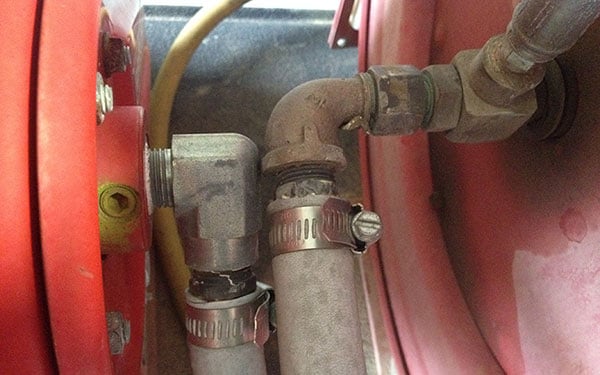 90° fittings like this may restrict airflow