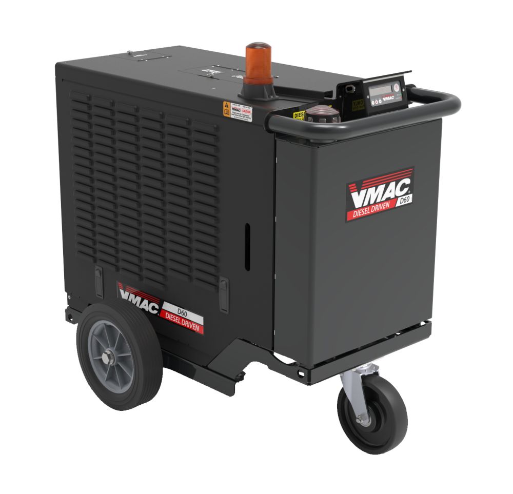 VMAC diesel air compressor on trolley