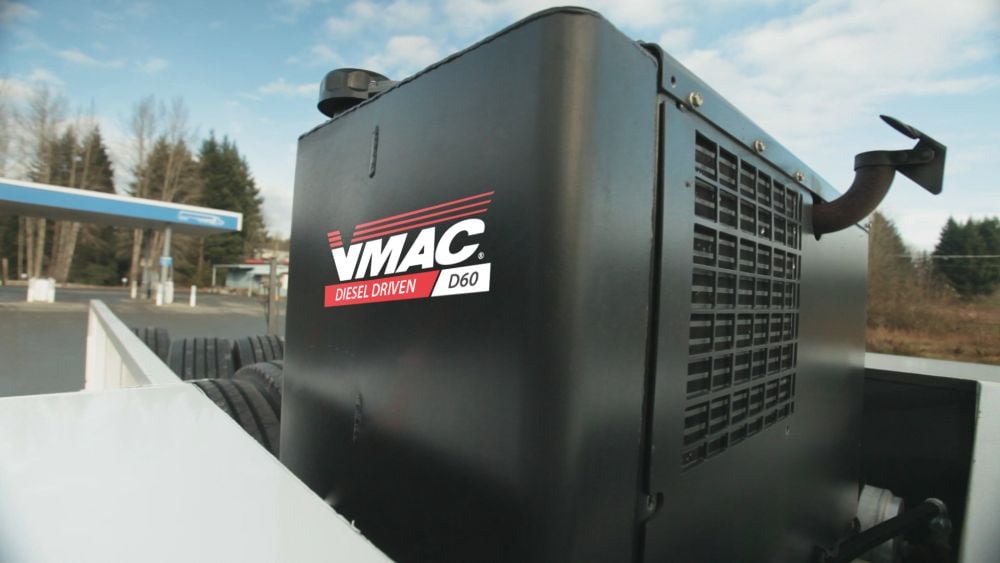 VMAC D60 air compressor installed on truck