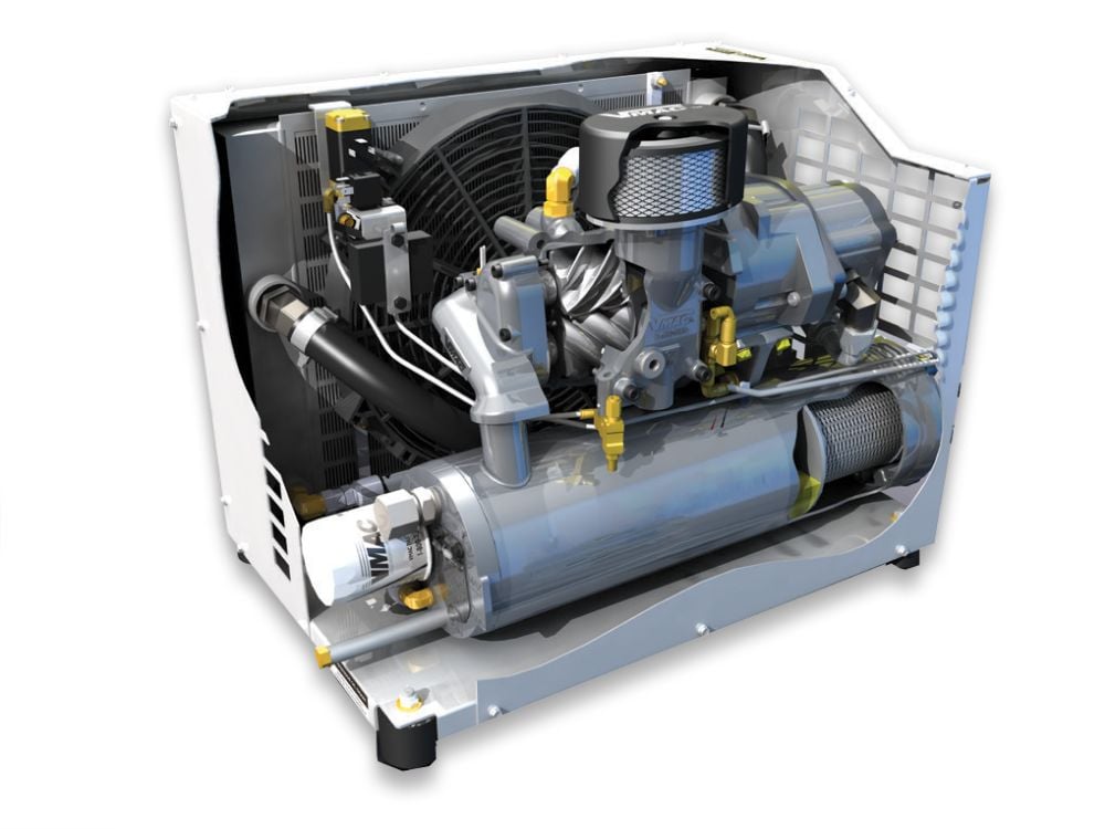 hydraulic air compressor components