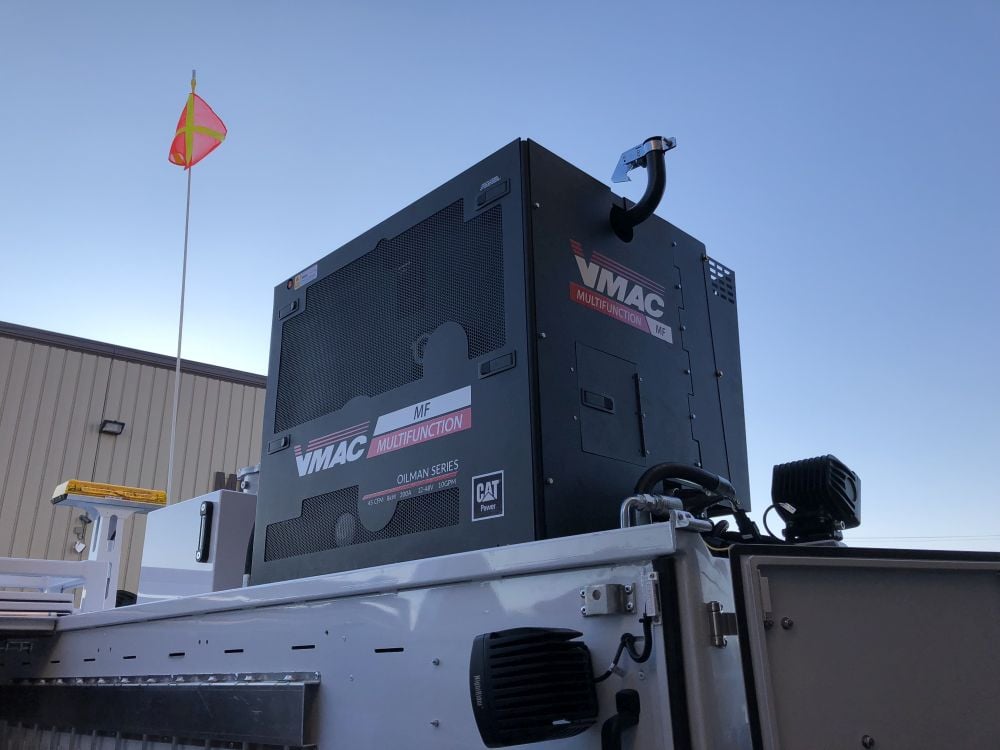 VMAC Multifunction Oilman system installed on service truck