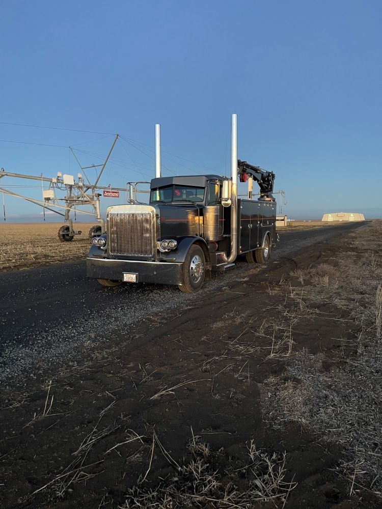 Boorman Farms truck with Multifunction in irrigation fields