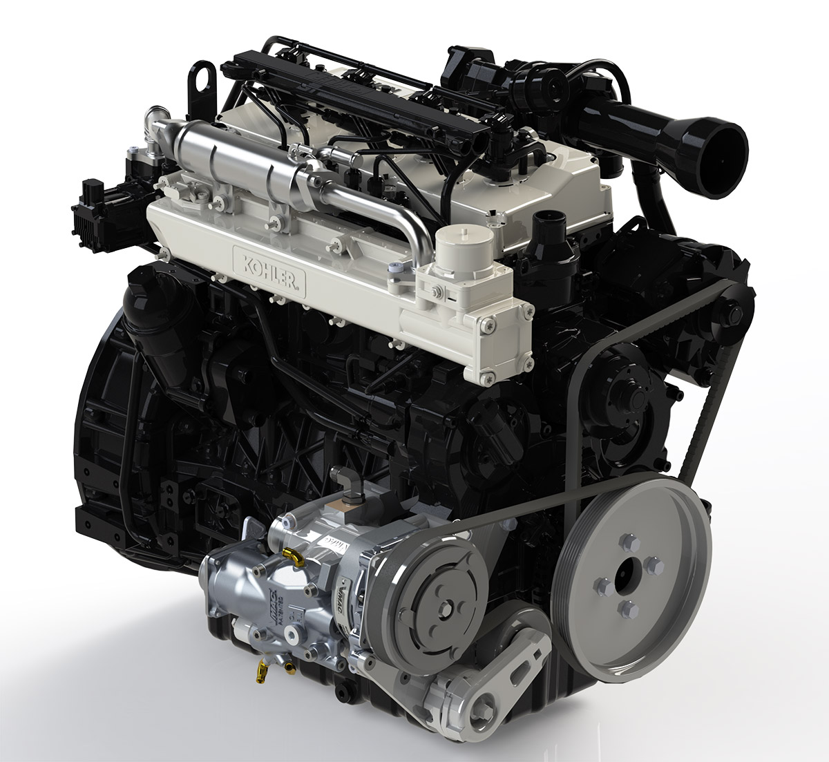 VR70 air compressor on Kohler KDI2504 engine