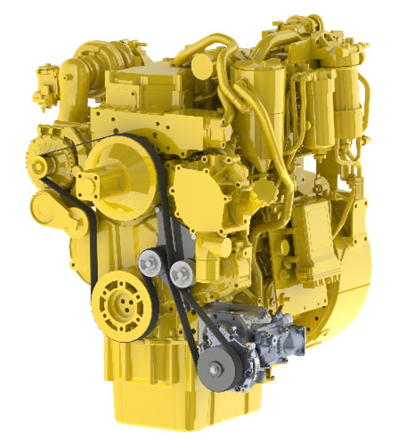VR70 air compressor on Cat C4.4L engine, view without fan