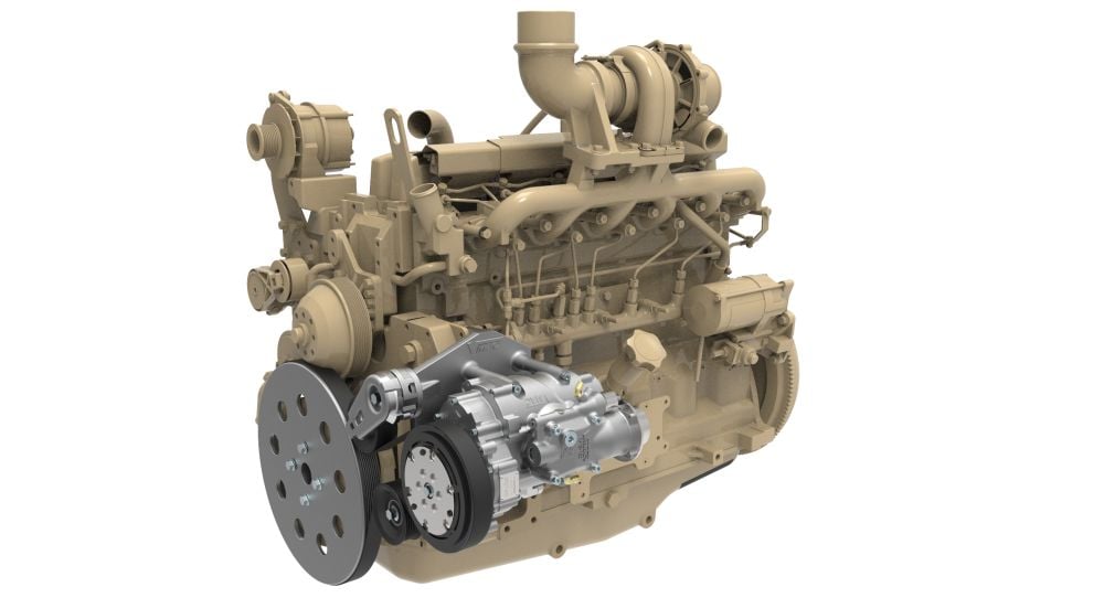 Render of VR130 on John Deere 6068 engine