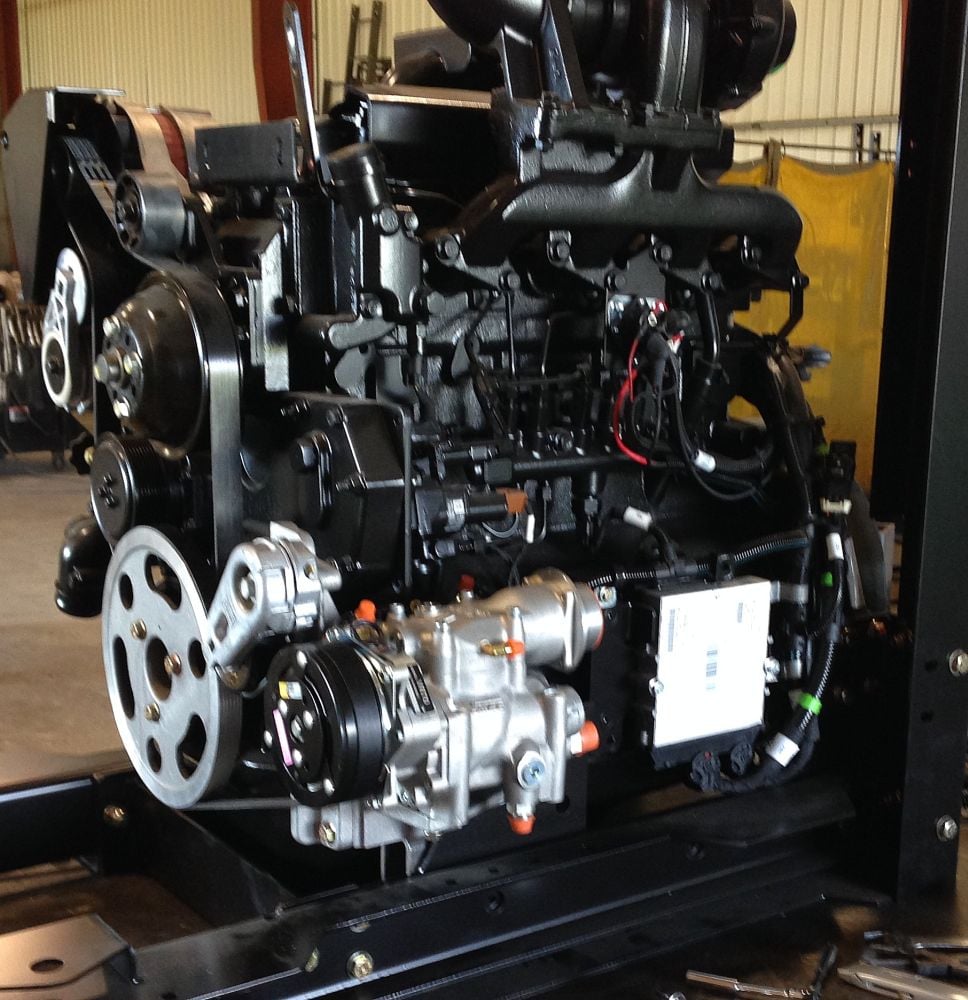 VR70 air compressor installed on John Deere 4045 engine