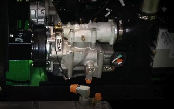 Close up of installed VR70 air compressor