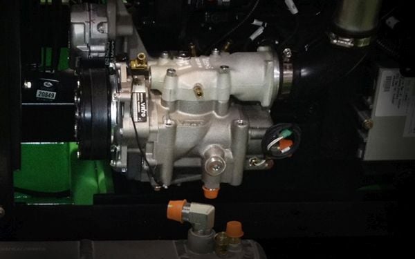 Close up of installed VR70 air compressor