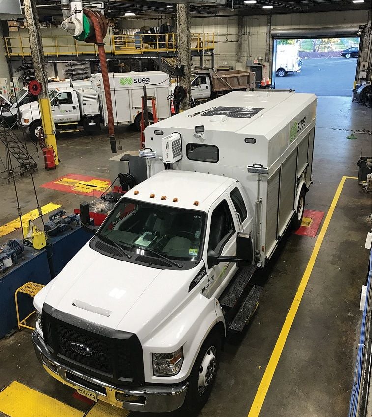 Suez Super Duty service truck with UNDERHOOD150