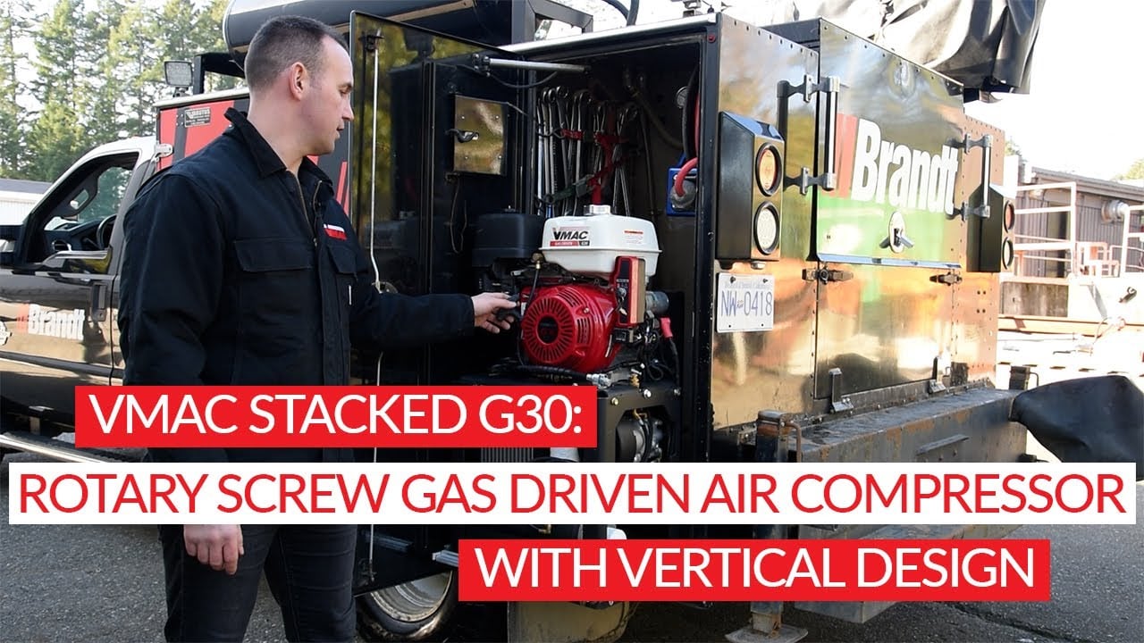 VMAC Stacked G30: Rotary Screw Gas Driven Air Compressor With Vertical Design